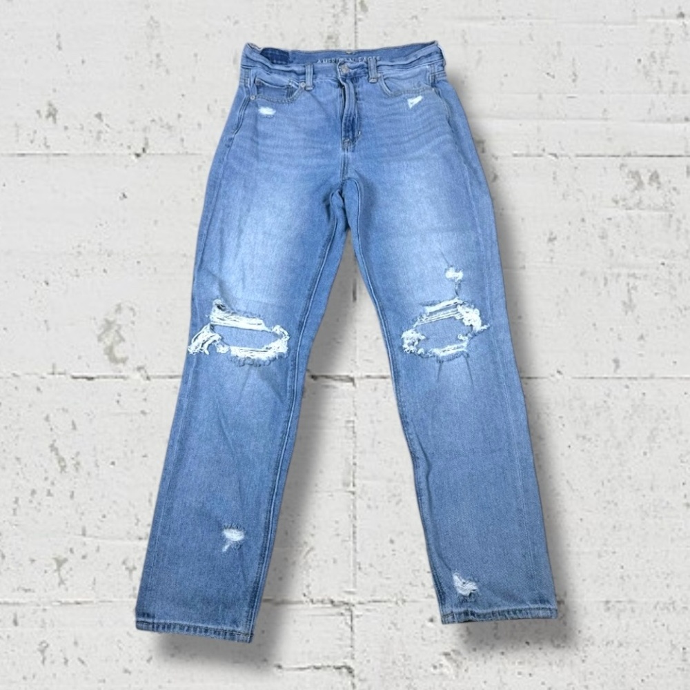 American Eagle Outfitters Mom Jean Distressed Denim Jeans